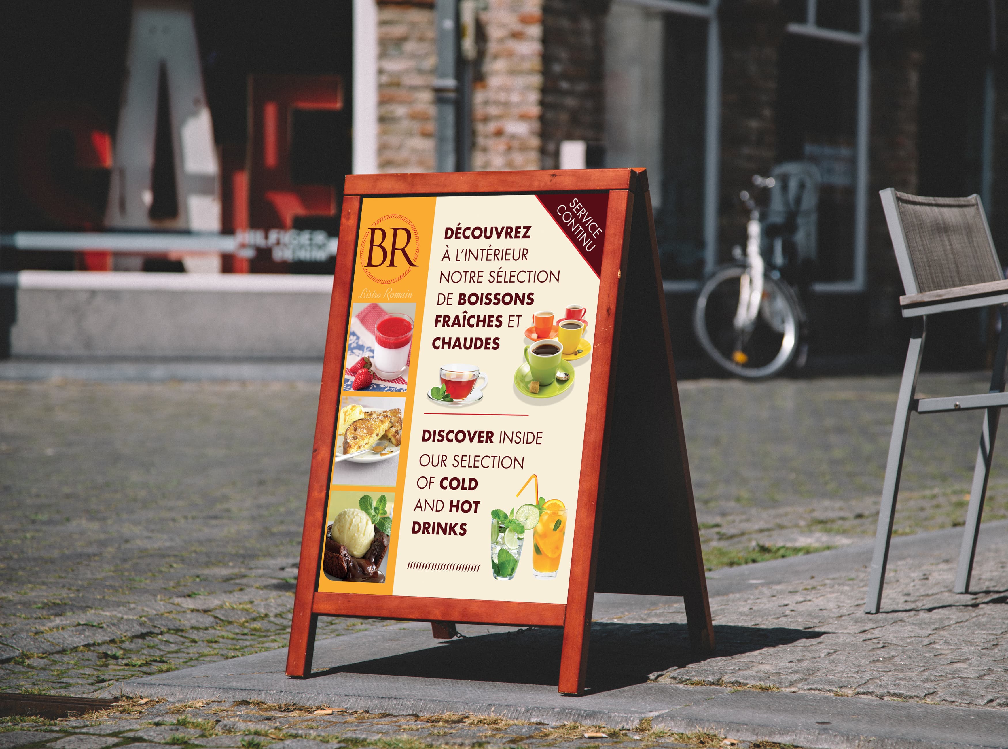 Stop trottoir BISTRO ROMAIN