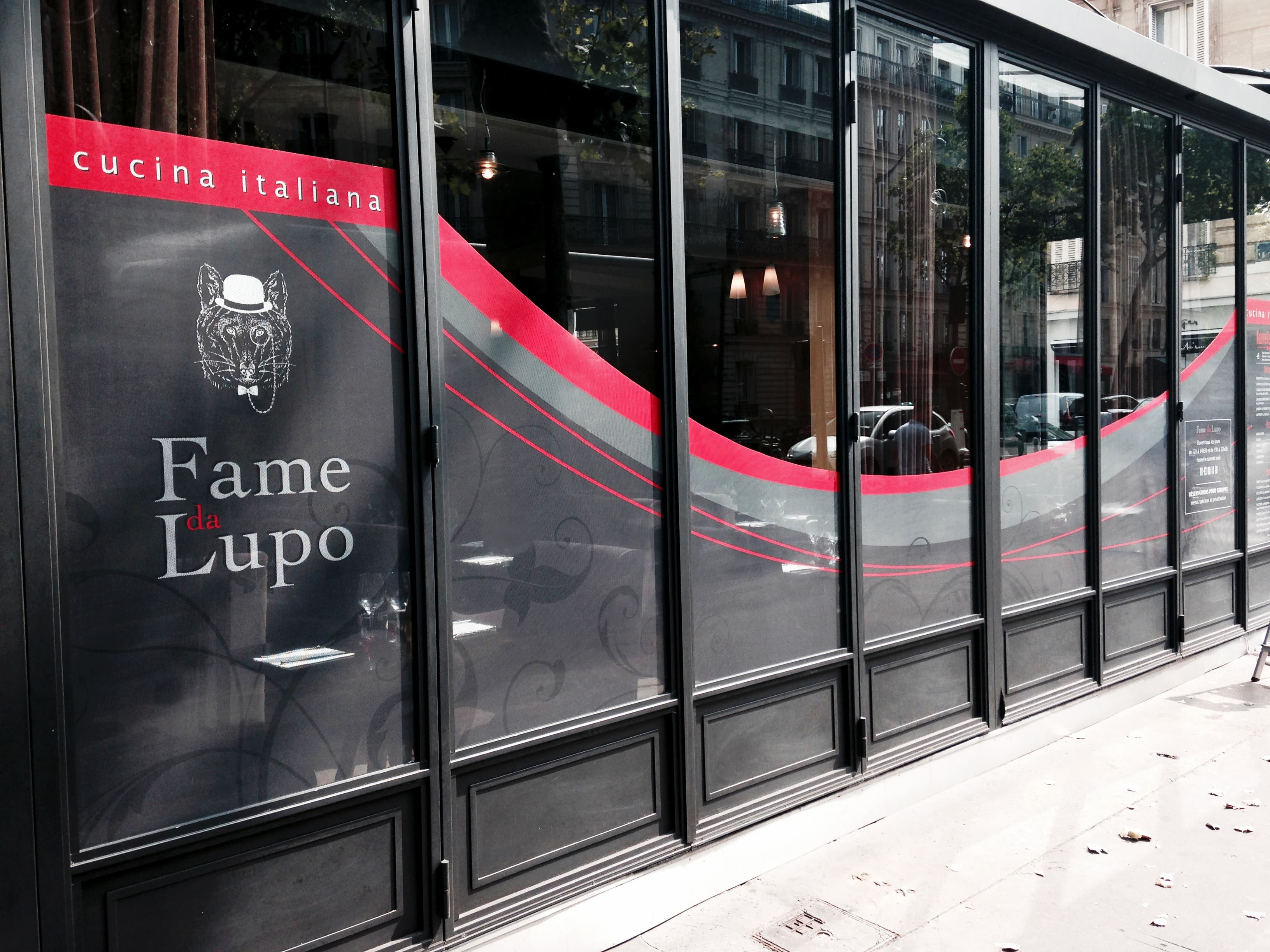 Vitrophanie FAME DA LUPO 2